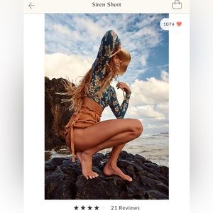 Free People Movement Siren Shorts Large L